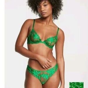 Victoria's Secret Vibrant Green Bra 34DD